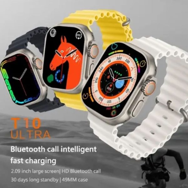 T10 Ultra Smart Watch 2.09" Infinite Display with Hi Watch Pro App and Iconic Design